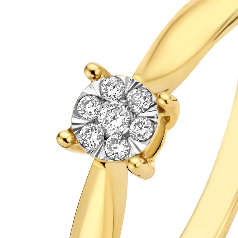 Isabel Bernard De la Paix Hanaé 14 karaat gouden ring | diamant 0.08 ct | IBD330007-50