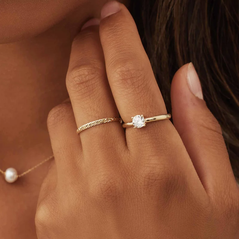 Isabel Bernard Rivoli Laura 14 karaat gouden ring IB330064-60