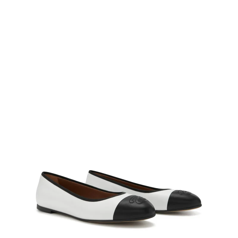 Isabel Bernard Vendôme Ynes Witte Kalfsleren Ballerinas IB51011-071-36