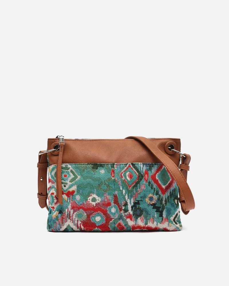 Zarias bolso bandolera pequeño con estampado jacquard