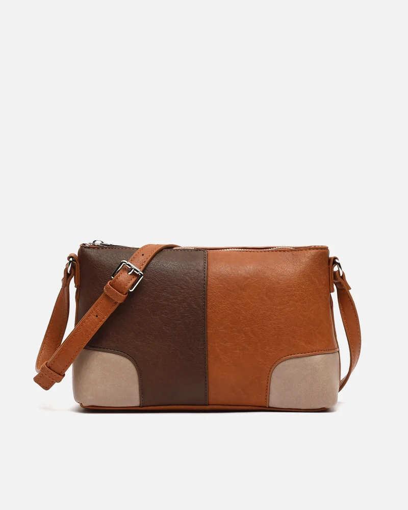 Quini bolso bandolera pequeño con estampado patchwork