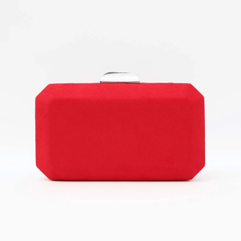 Cartera Octogon Plata Rojo