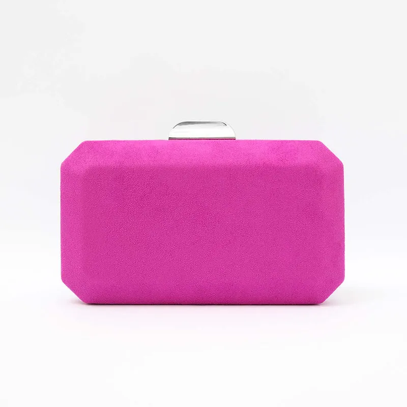 Cartera Octogon Plata Fucsia