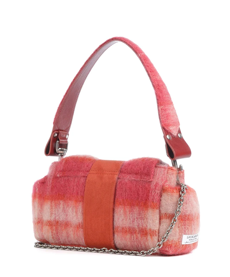 Vivienne Westwood Hazel Treasure Tartan Mohair Bolso de hombro fraser pink