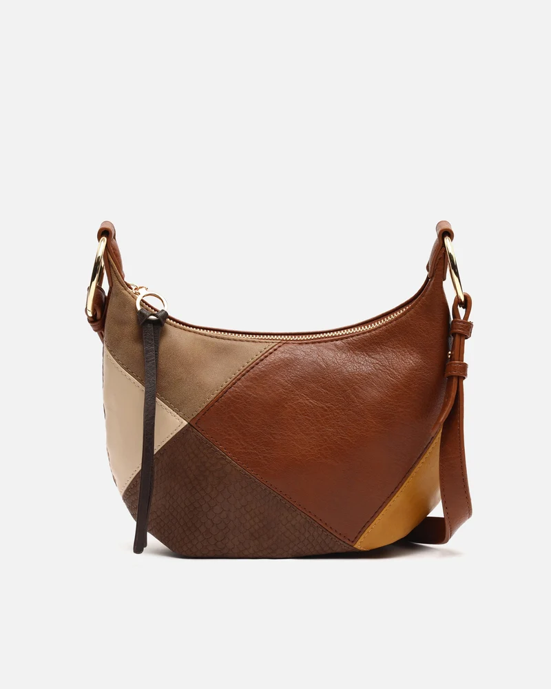 Abeyi bolso bandolera pequeño con estampado patchwork