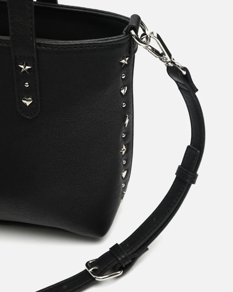 Macota bolso tote pequeño con asa bandolera y detalles metálicos