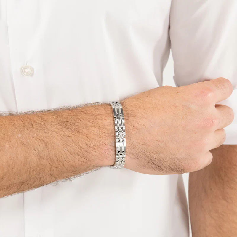 Hugo Boss Roestvrij Staal Zilverkleurige Heren Schakelarmband HBJ1580812