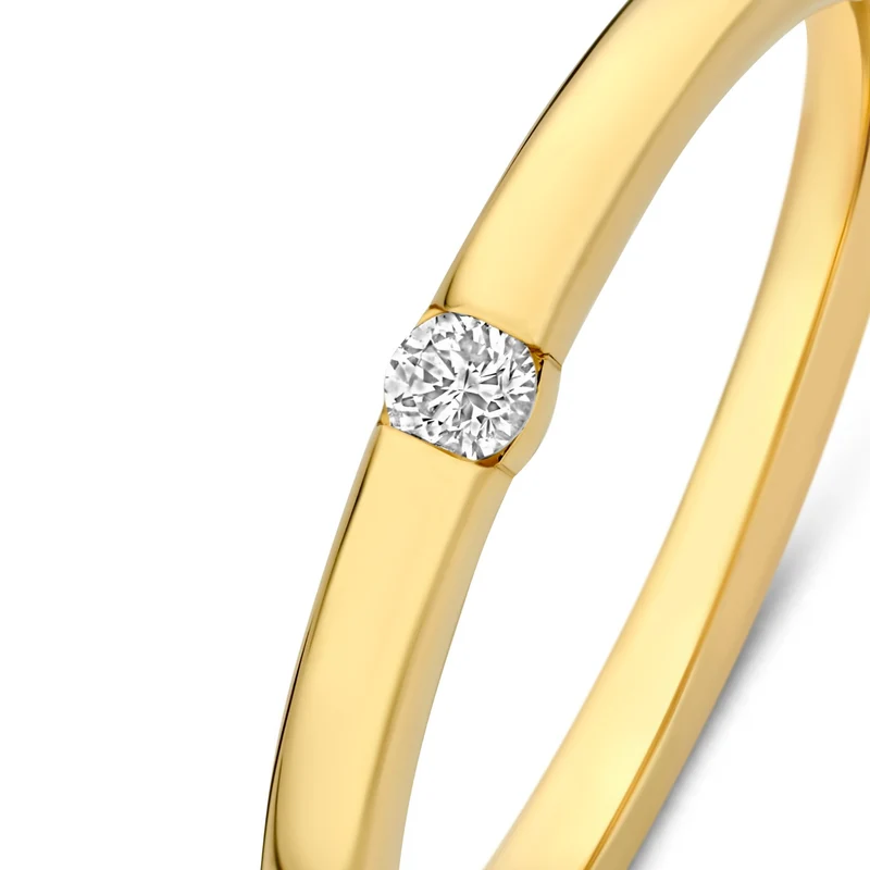 Isabel Bernard De la Paix Mia 14 karat gold ring with diamond 0.05 carat IBD330046-56