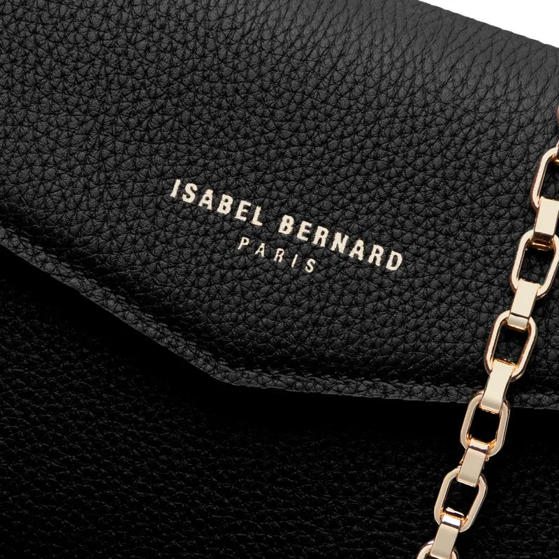 Isabel Bernard Honoré Lina Zwarte Clutch Met Afneembare Schouderketting IB21135-001