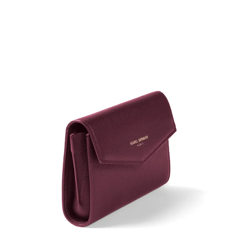 Isabel Bernard Honoré Lina Bordeauxrode Clutch Met Afneembare Schouderketting IB21135-052