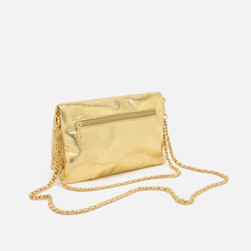 Nagiva bolso bandolera de fiesta con doble correa y acabado metalizado ED.