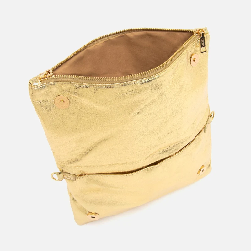 Nagiva bolso bandolera de fiesta con doble correa y acabado metalizado ED.