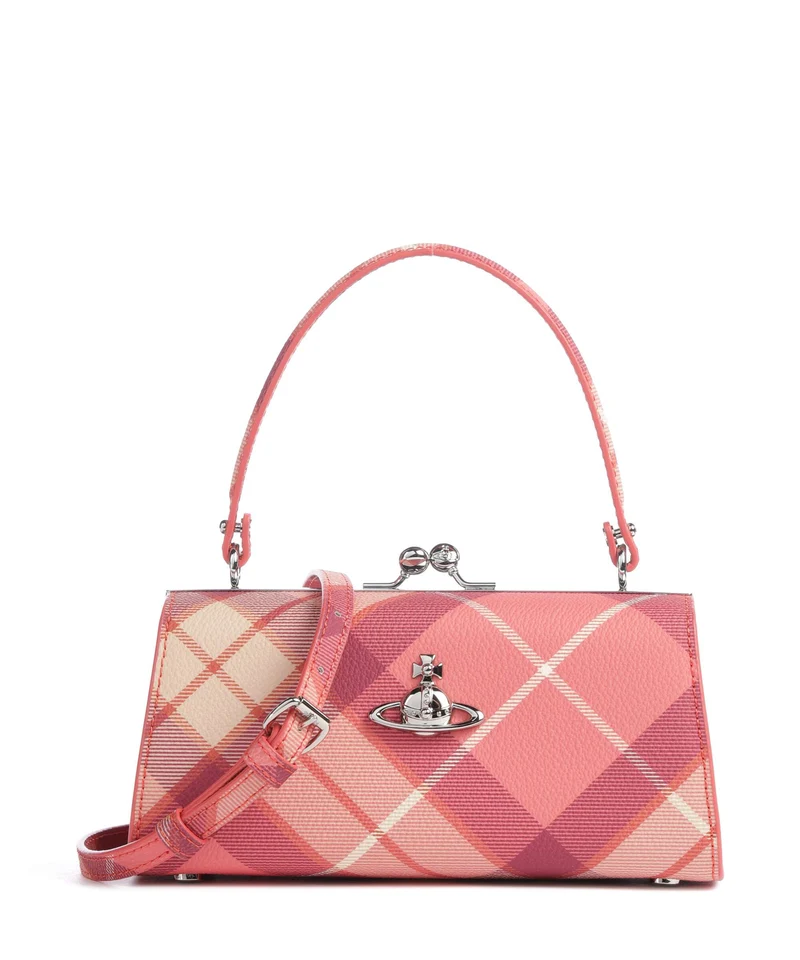 Vivienne Westwood Doll Frame Buccia D'Arancia XL Bolso de mano fraser pink