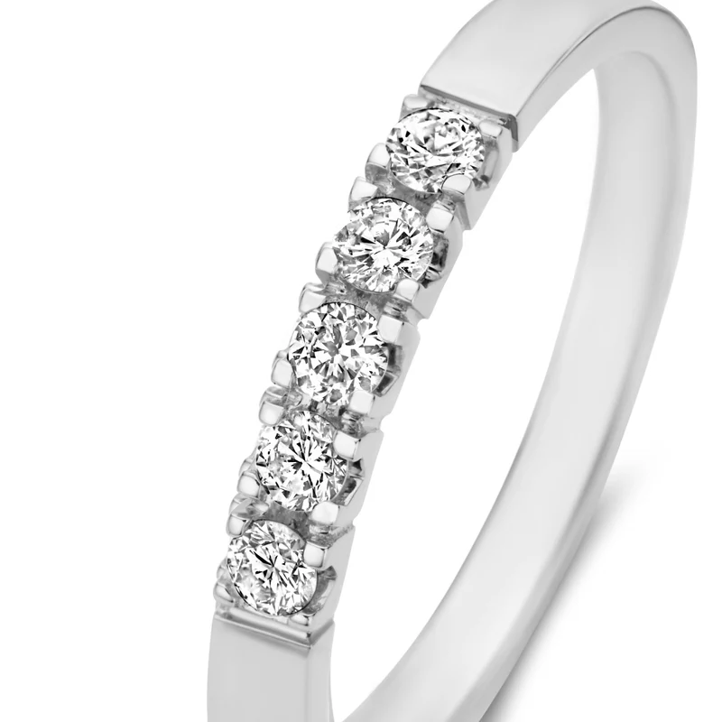 Isabel Bernard De la Paix Madeline 14 karaat witgouden ring | diamant 0.20 ct | IBD330019-48