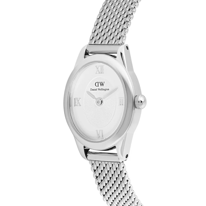 Daniel Wellington Ophelia Mini Mesh Witte Zilveren Dameshorloge DW00100938