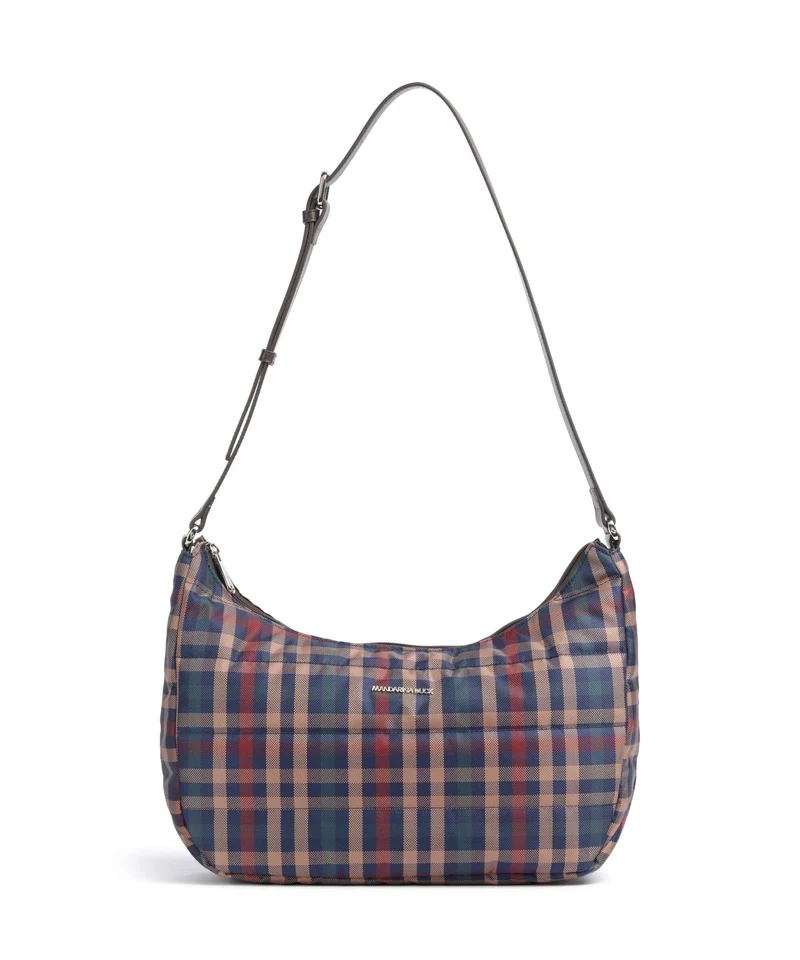 Mandarina Duck Tartan Bolso de hobo tartan brown