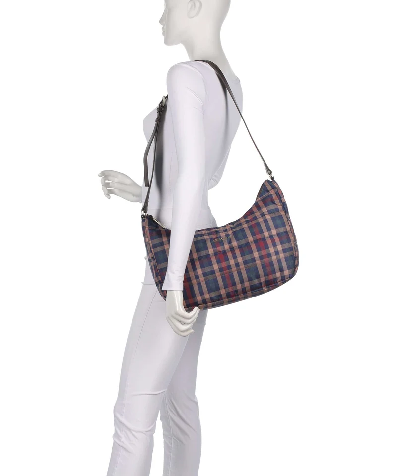 Mandarina Duck Tartan Bolso de hobo tartan brown