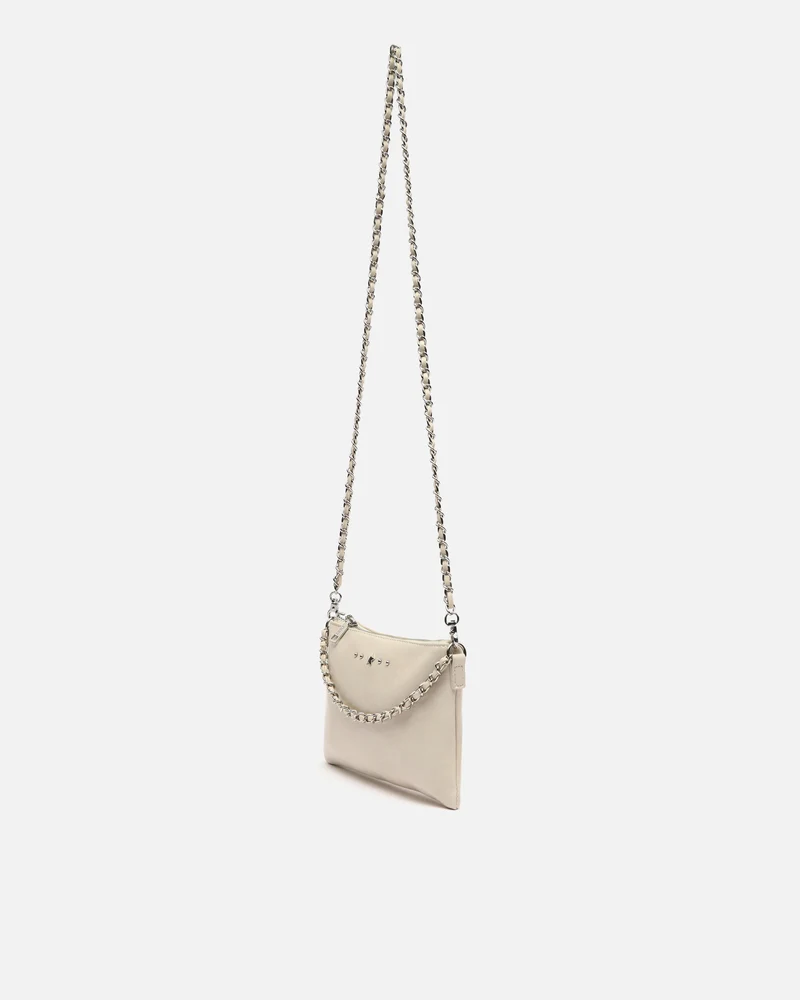 Nescofi-1 bolso bandolera de fiesta pequeño con doble cadena extraíble y detalles metálicos