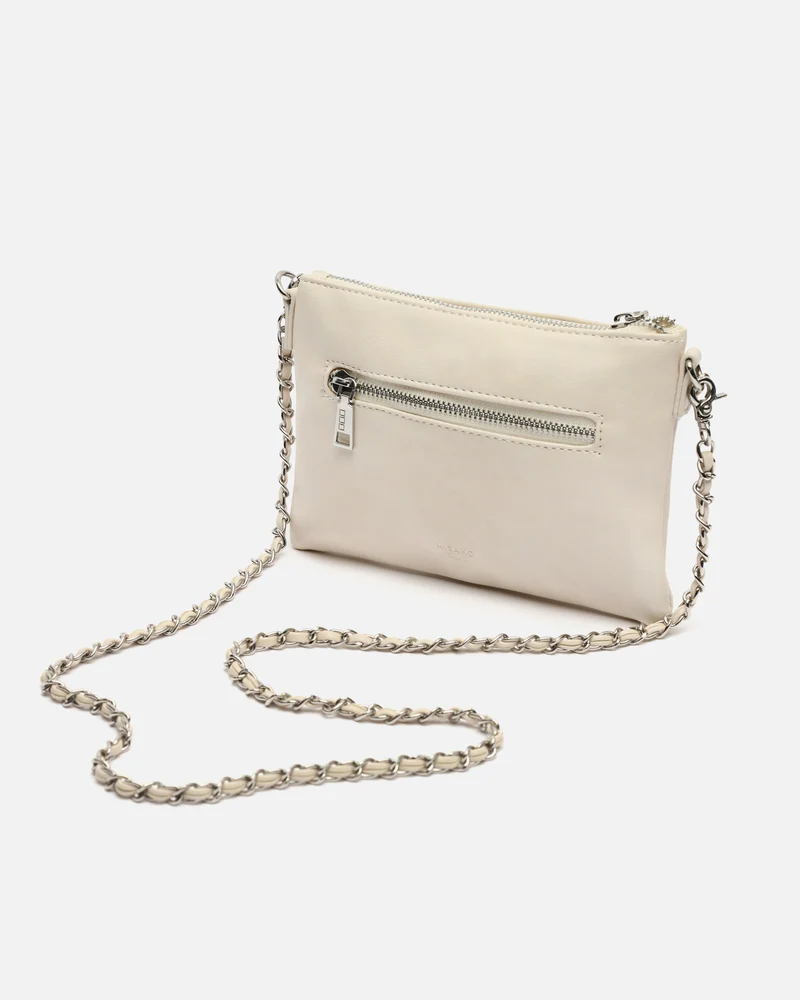 Nescofi-1 bolso bandolera de fiesta pequeño con doble cadena extraíble y detalles metálicos