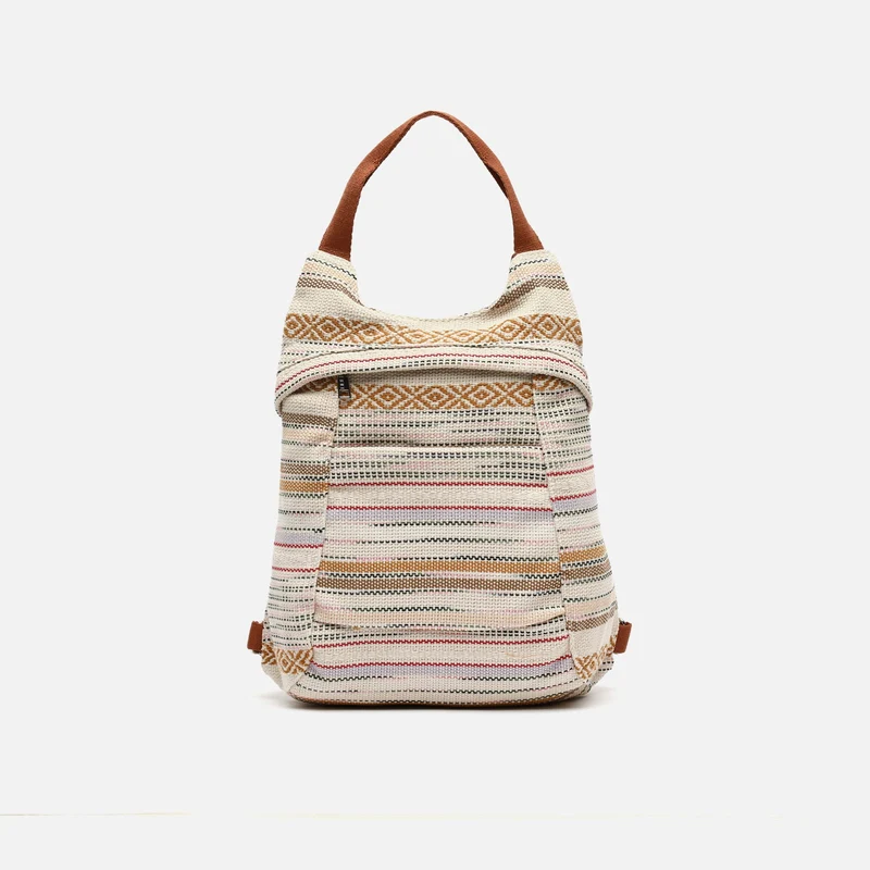 Micu mochila antirrobo con estampado jacquard