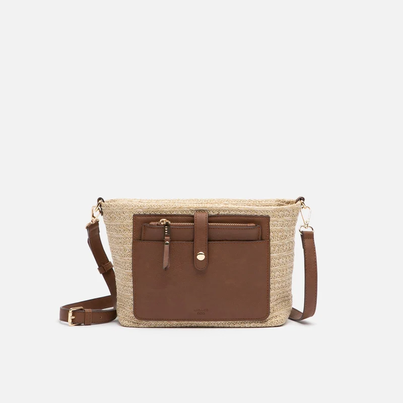 Suinchy bolso bandolera pequeño efecto rafia
