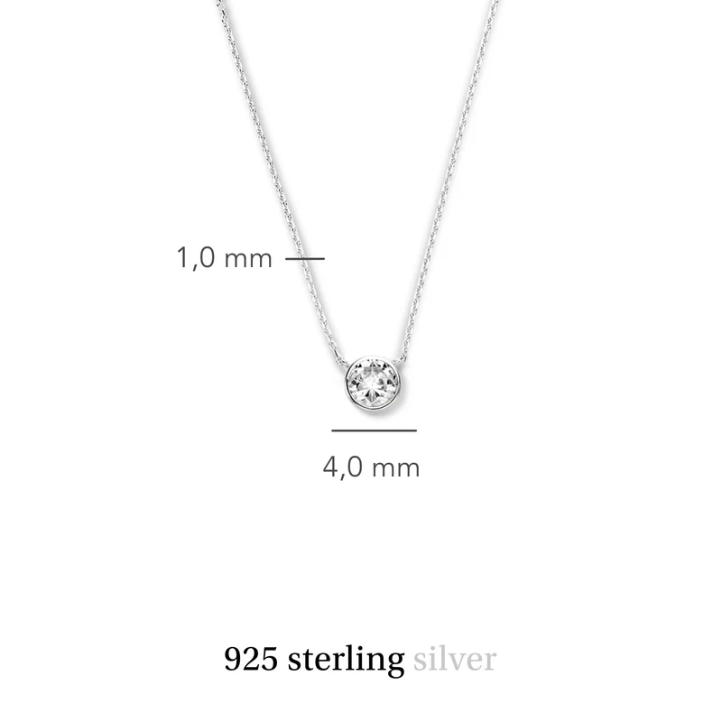 Violet Hamden Venus 925 Sterling Zilveren Ketting met Geboortesteen VH340009-DEC