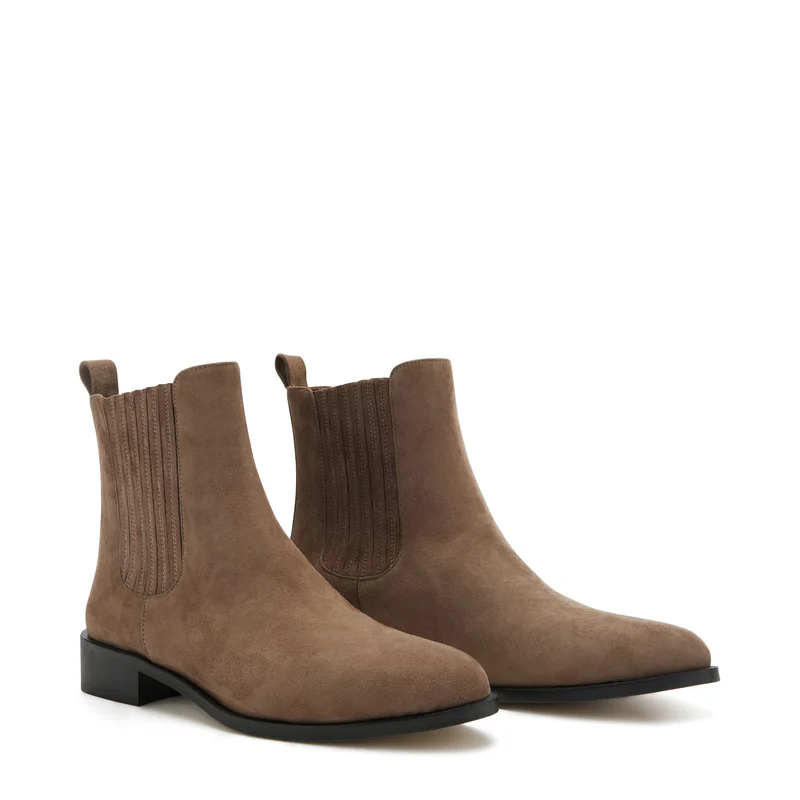 Isabel Bernard Vendôme Chey Taupe Suède Chelsea Boots IB53000SS-178-36