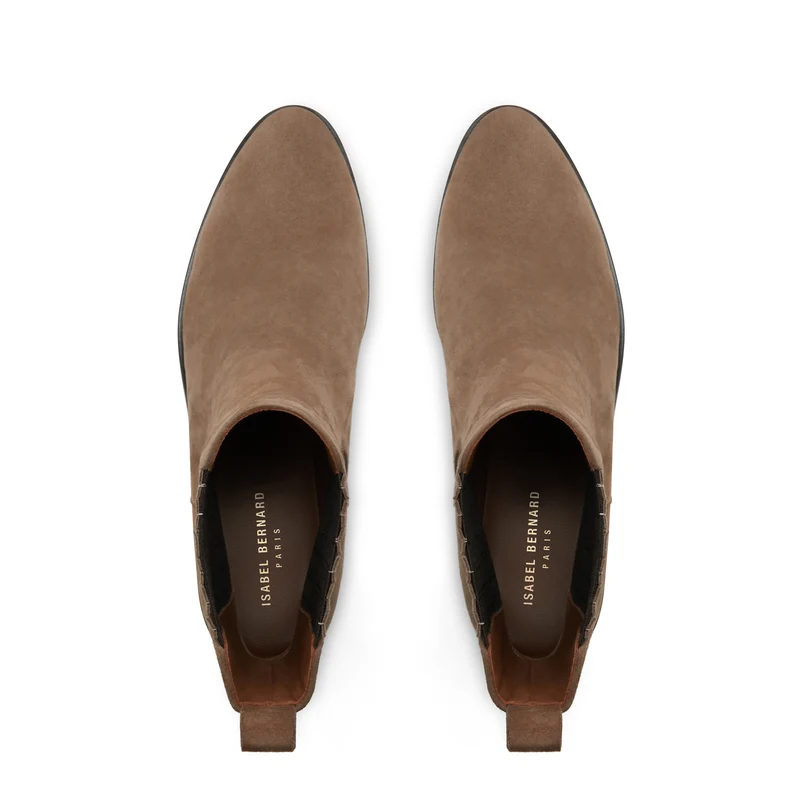 Isabel Bernard Vendôme Chey Taupe Suède Chelsea Boots IB53000SS-178-36
