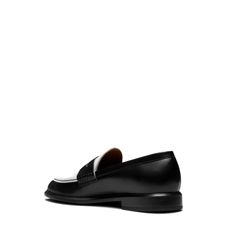 Isabel Bernard Vendôme Blandine Zwart en Wit Kalfsleren Loafers IB51015-10176-37