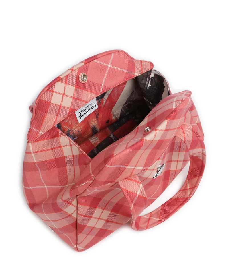 Vivienne Westwood Archive Wool Tartan Large Bolsa shopping fraser pink