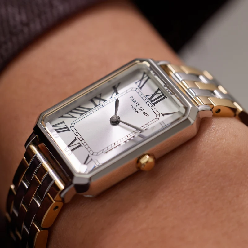 Parte di Me Orologio rechthoekig dameshorloge goud- en zilverkleurig PDM09022