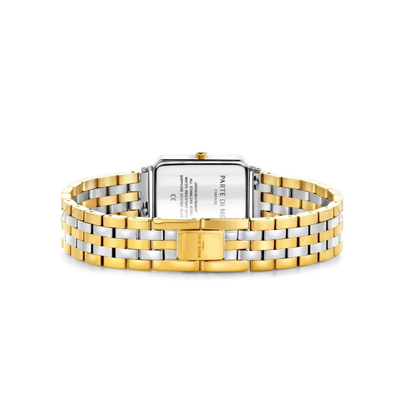 Parte di Me Orologio rechthoekig dameshorloge goud- en zilverkleurig PDM09022