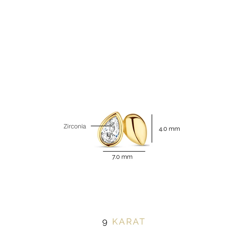 Beloro Jewels Monte Napoleone Natalia 9 karaat oorknoppen BO360019
