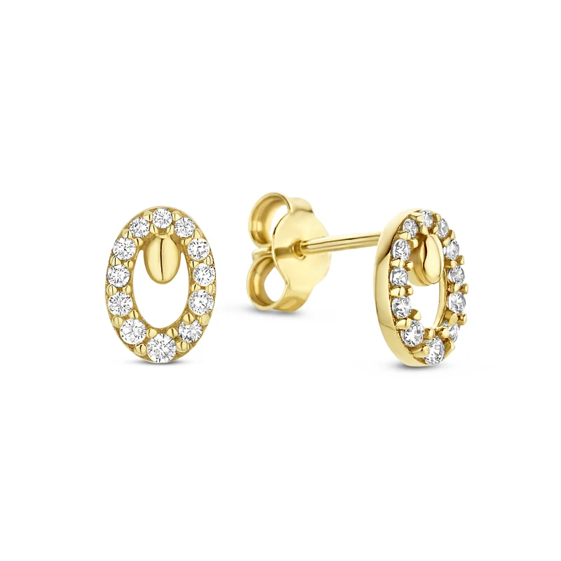 Beloro Jewels Monte Napoleone Leontina 9 karaat oorknoppen BO360020