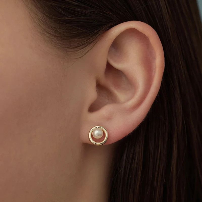 Beloro Jewels Monte Napoleone Perla 9 Karaat Oorknoppen BO360039