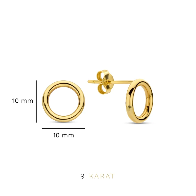 Beloro Jewels La Rinascente Velia 9 Karaat Oorknoppen BO360040