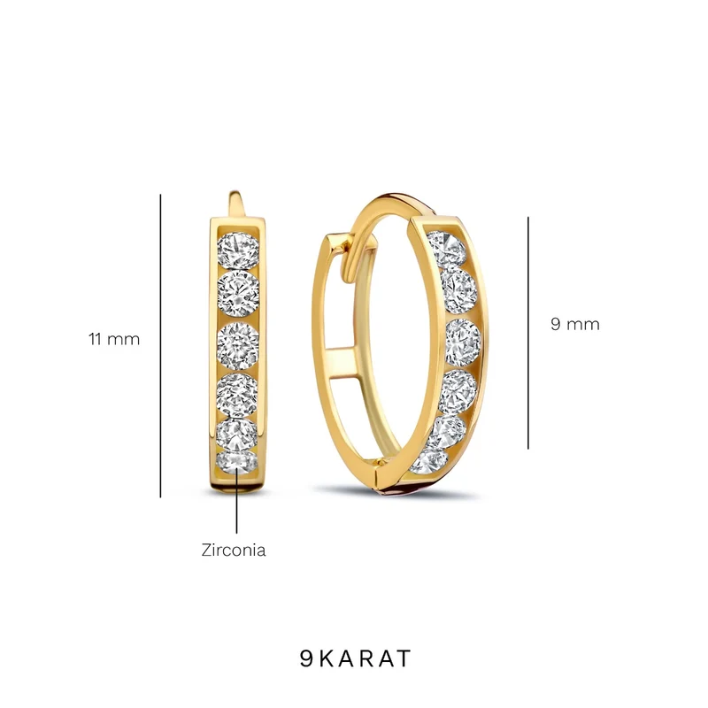 Beloro Jewels Monte Napoleone Stella 9 karaat oorringen BO360067