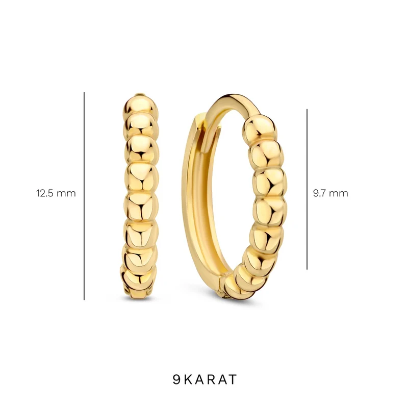 Beloro Jewels La Rinascente Elena 9 karaat oorringen (9.5 mm) BO360071