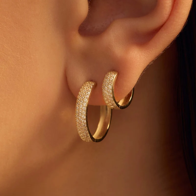 Beloro Jewels Monte Napoleone Stella 9 karaat oorringen met zirkonia BO360087