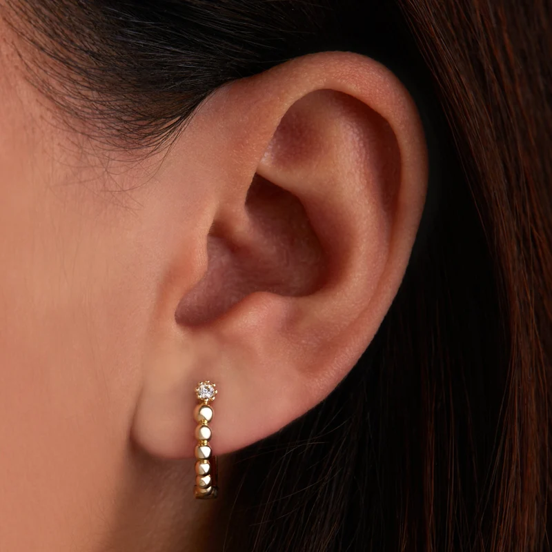 Beloro Jewels Monte Napoleone Milena 9 karaat oorringen met zirkonia (11 mm) BO360098