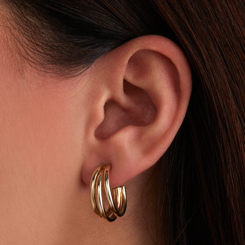 Beloro Jewels Della Spiga Mariela 9 karaat oorringen (20 mm) BO360100