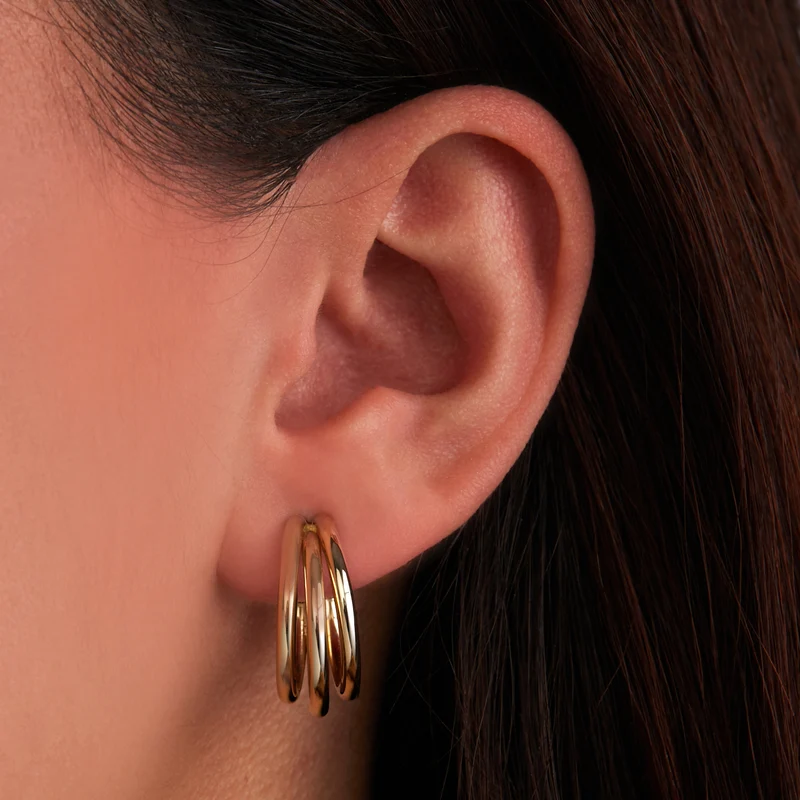 Beloro Jewels Della Spiga Mariela 9 karaat oorringen (20 mm) BO360100