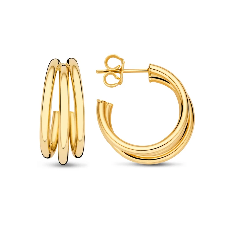 Beloro Jewels Della Spiga Mariela 9 karaat oorringen (20 mm) BO360100