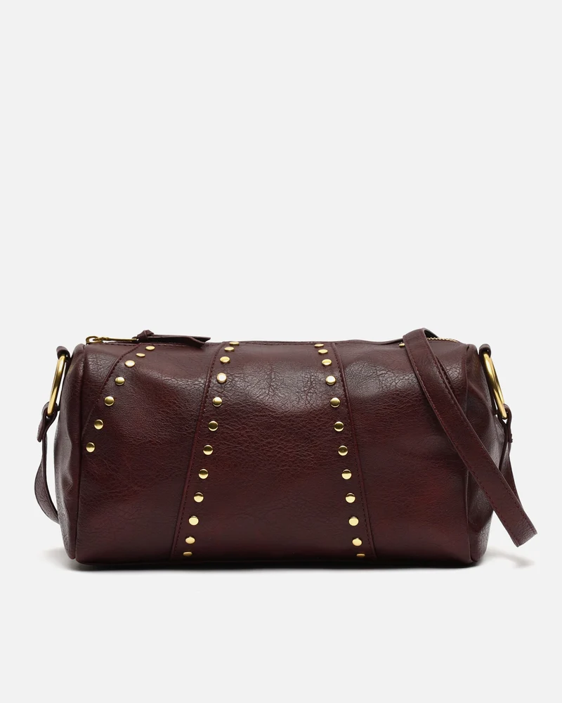 Fuyi bolso bowling con detalles metálicos
