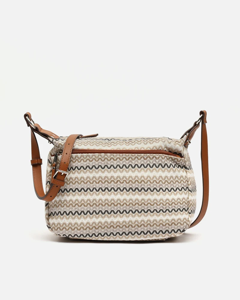 Tarvosi bolso bandolera con estampado jacquard