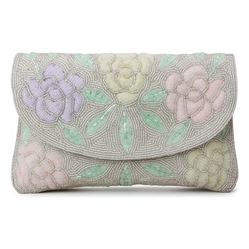 Bolso Sobre Dulcinea Flores Plata