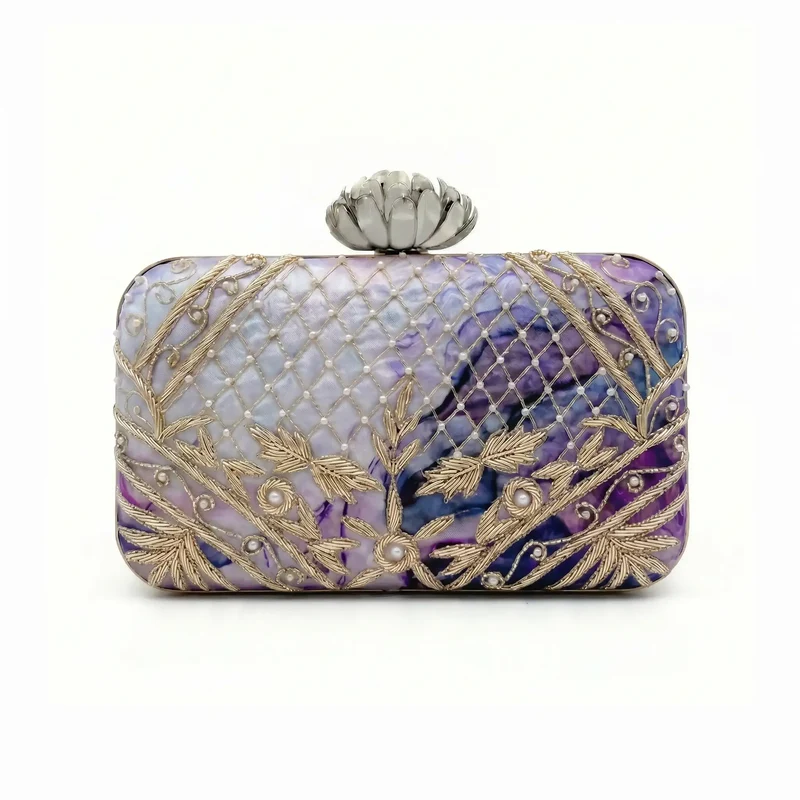 Bolso Loto Rangiroa Plata Morado
