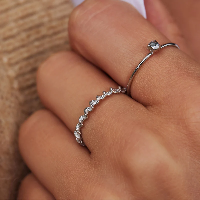 Violet Hamden Sisterhood Lunar 925 Sterling Zilveren Gedraaide Ring VH33005-50