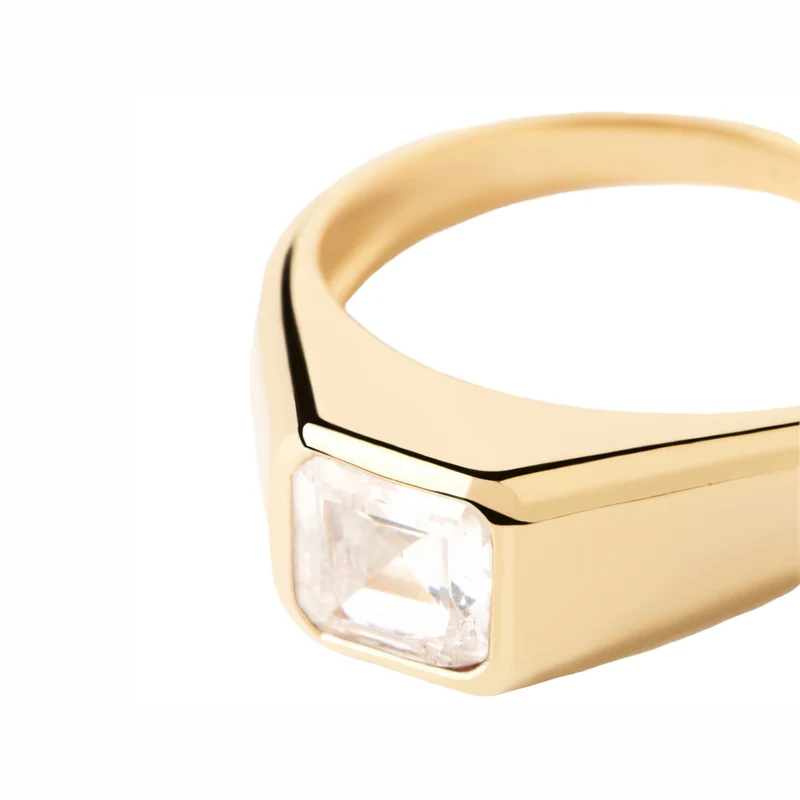 P D Paola The New Essentials 925 Sterling Silver Ring AN01-984-10 Gold Plated