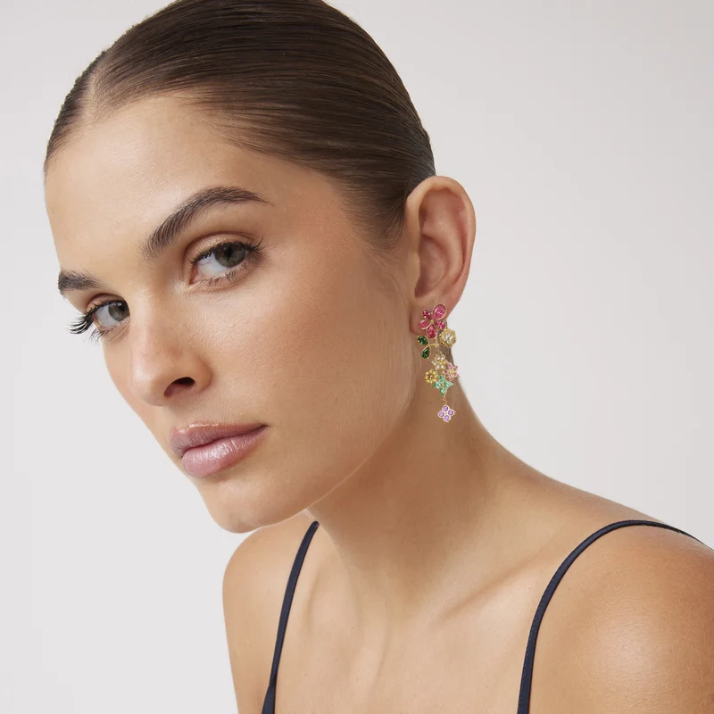 Guess Secret Garden Gold-coloured Earrings JUBE06030JWYGMCT-U